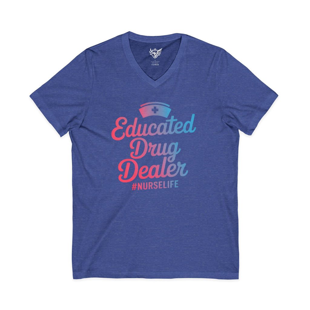 Educated Jersey Short Sleeve V-Neck Tee