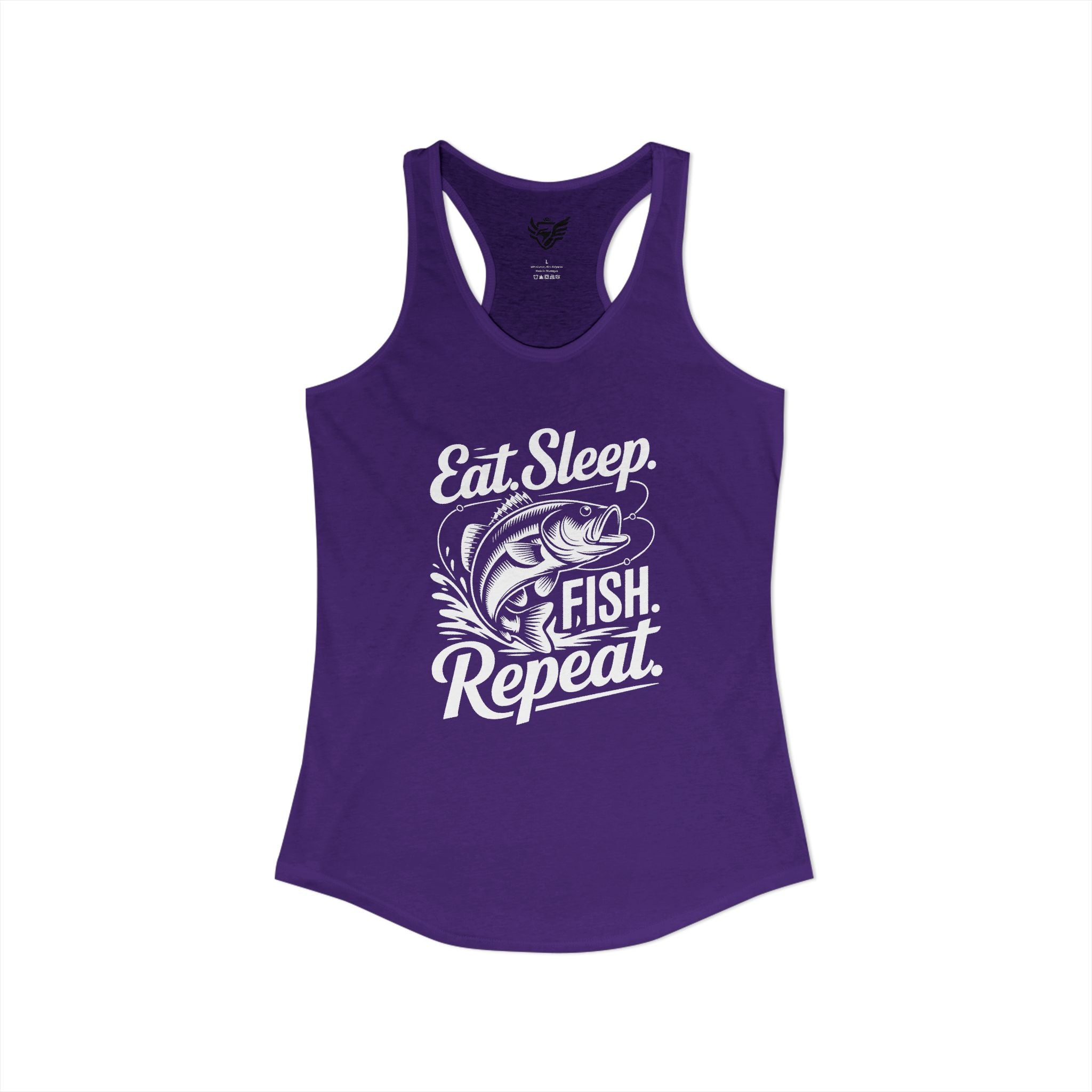 Eat Sleep Fish Repeat Ideal Racerback Tank