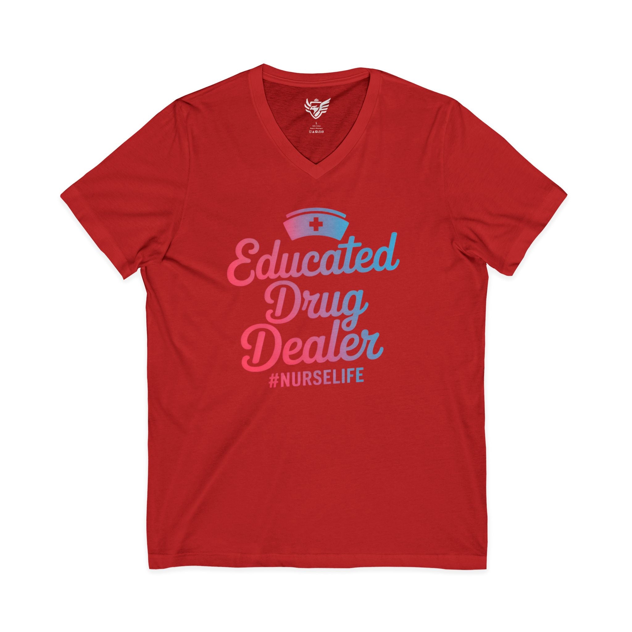 Educated Jersey Short Sleeve V-Neck Tee