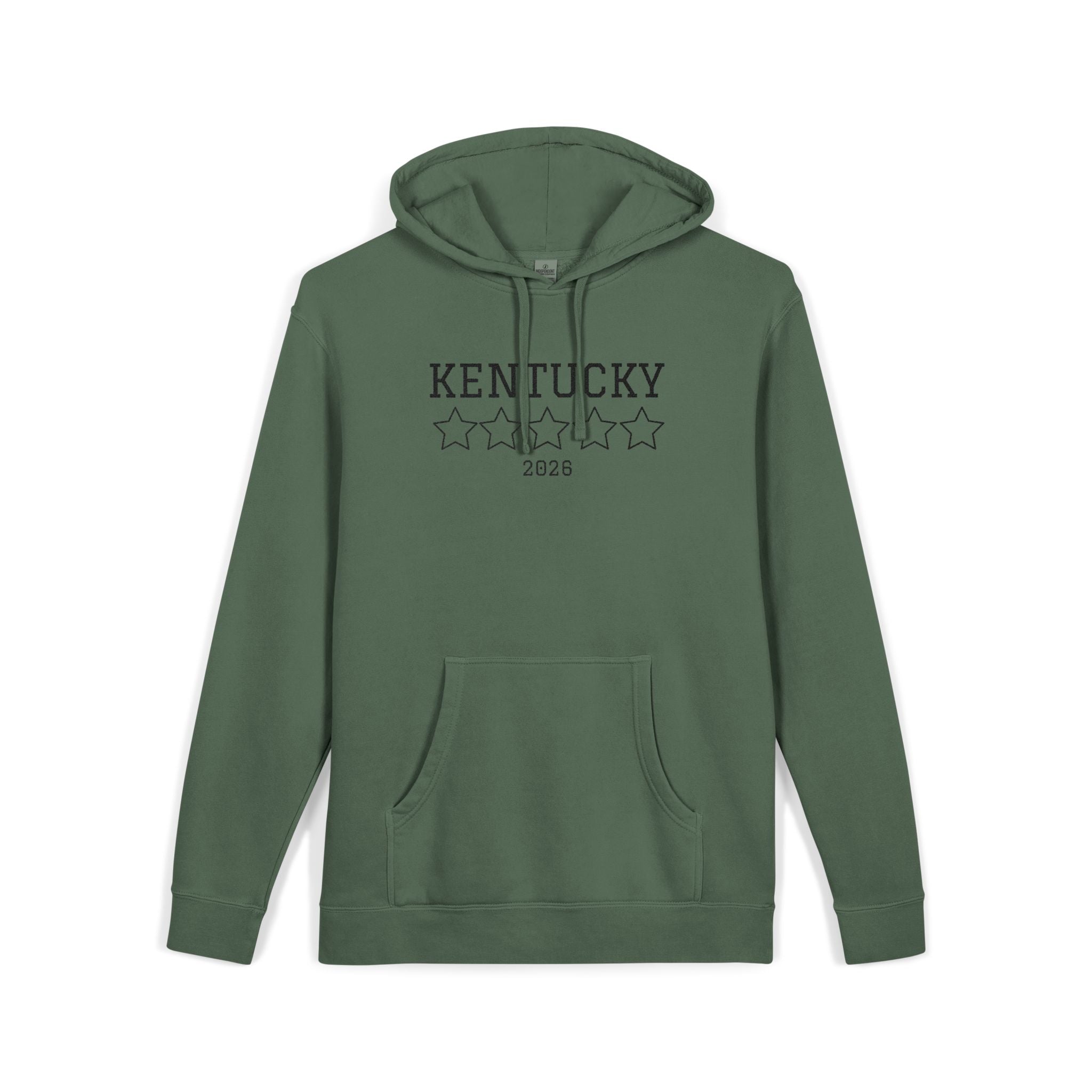 Unisex Embroidered KY Pigment-Dyed Hoodie