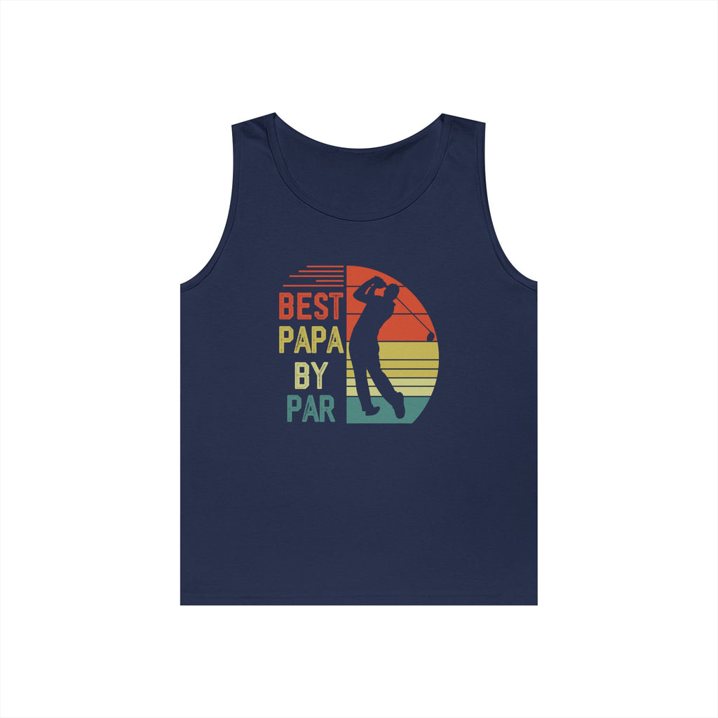 Best Papa By Par Heavy Cotton Tank Top