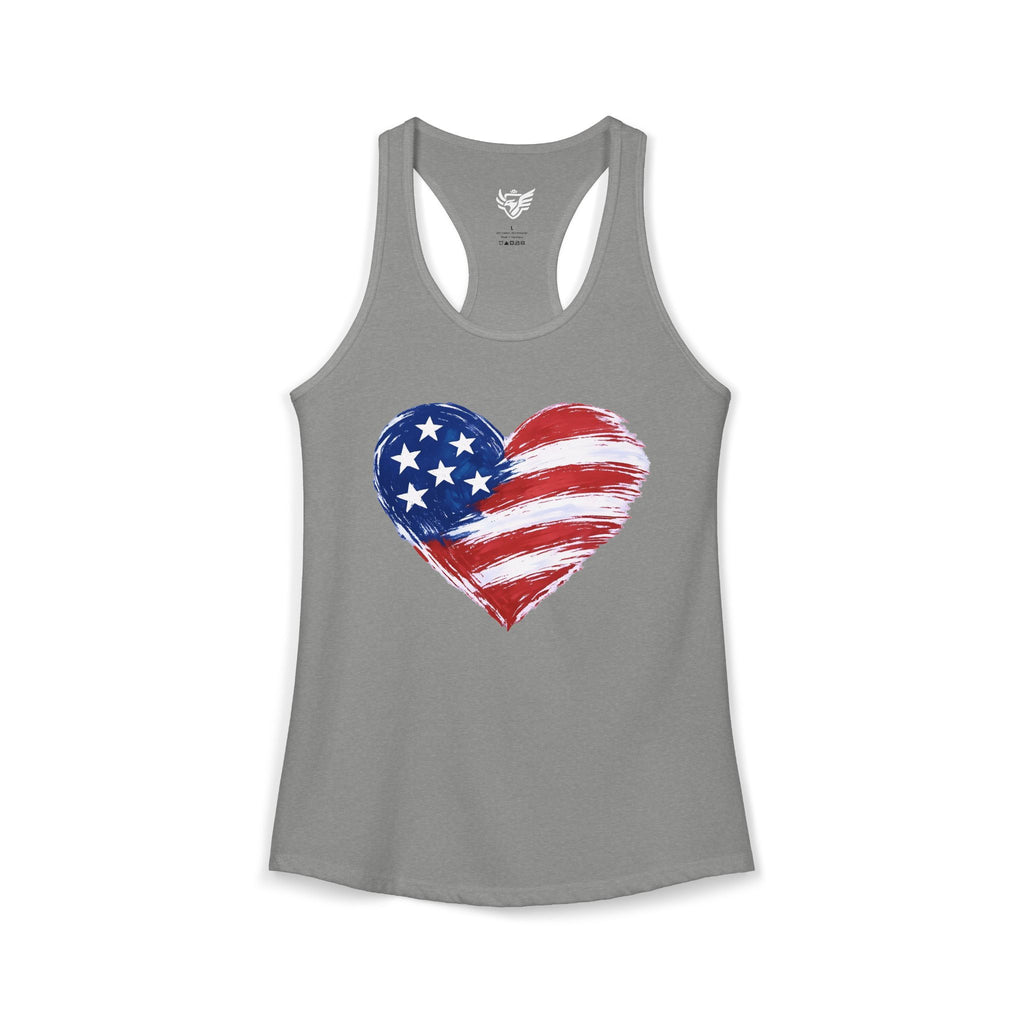 Heart Flag Ideal Racerback Tank