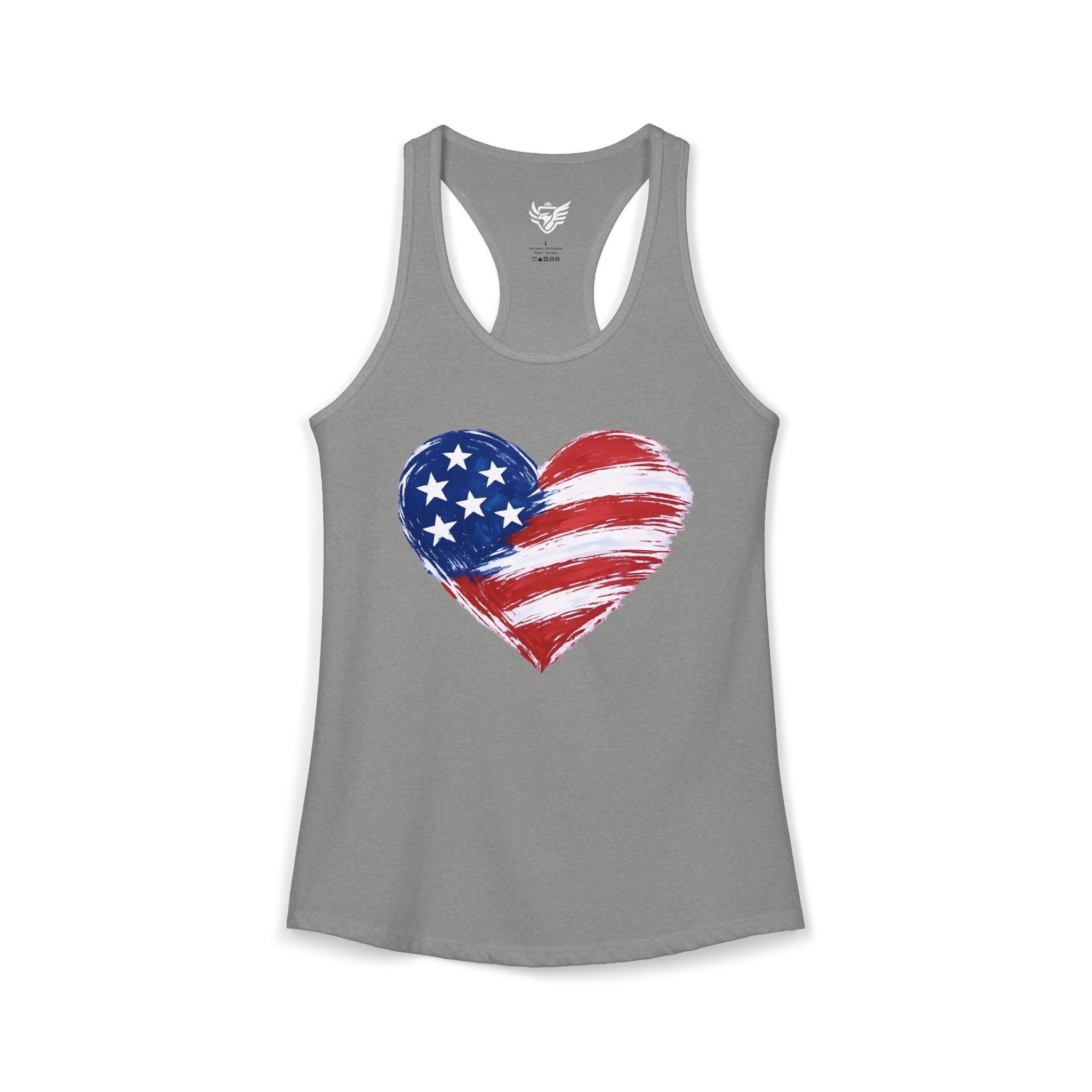 Heart Flag Ideal Racerback Tank