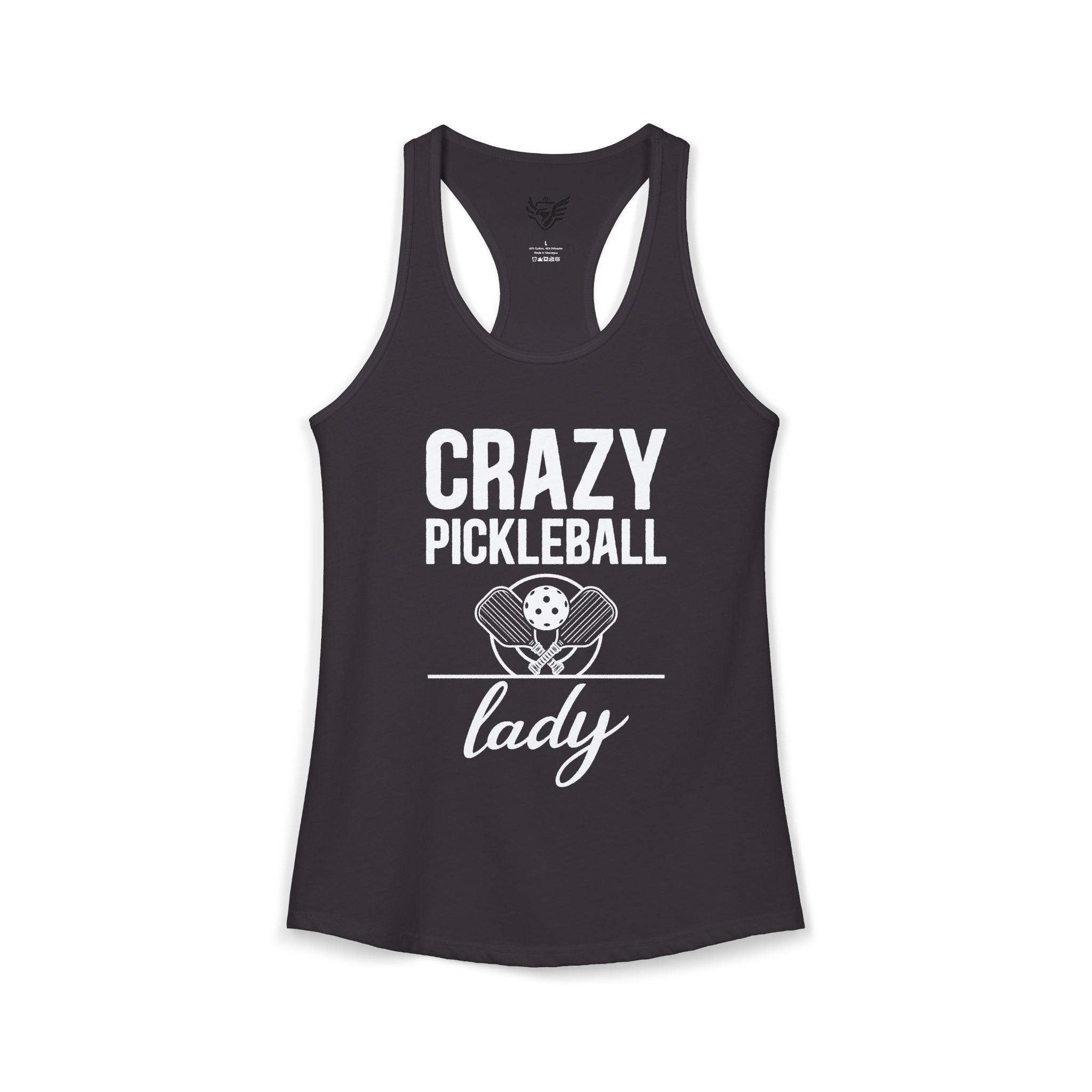 Crazy Pickleball Lady Ideal Racerback Tank
