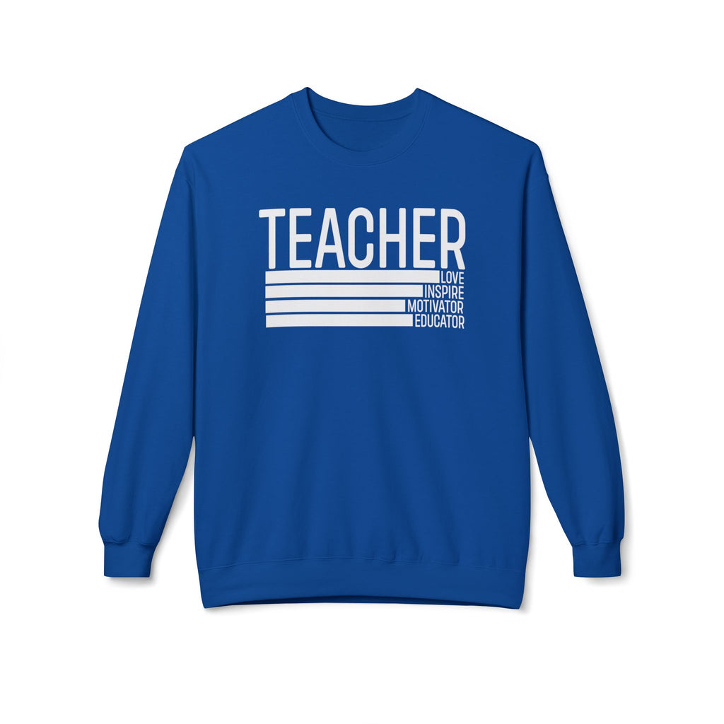Teacher Midweight Softstyle Fleece Crewneck Sweatshirt