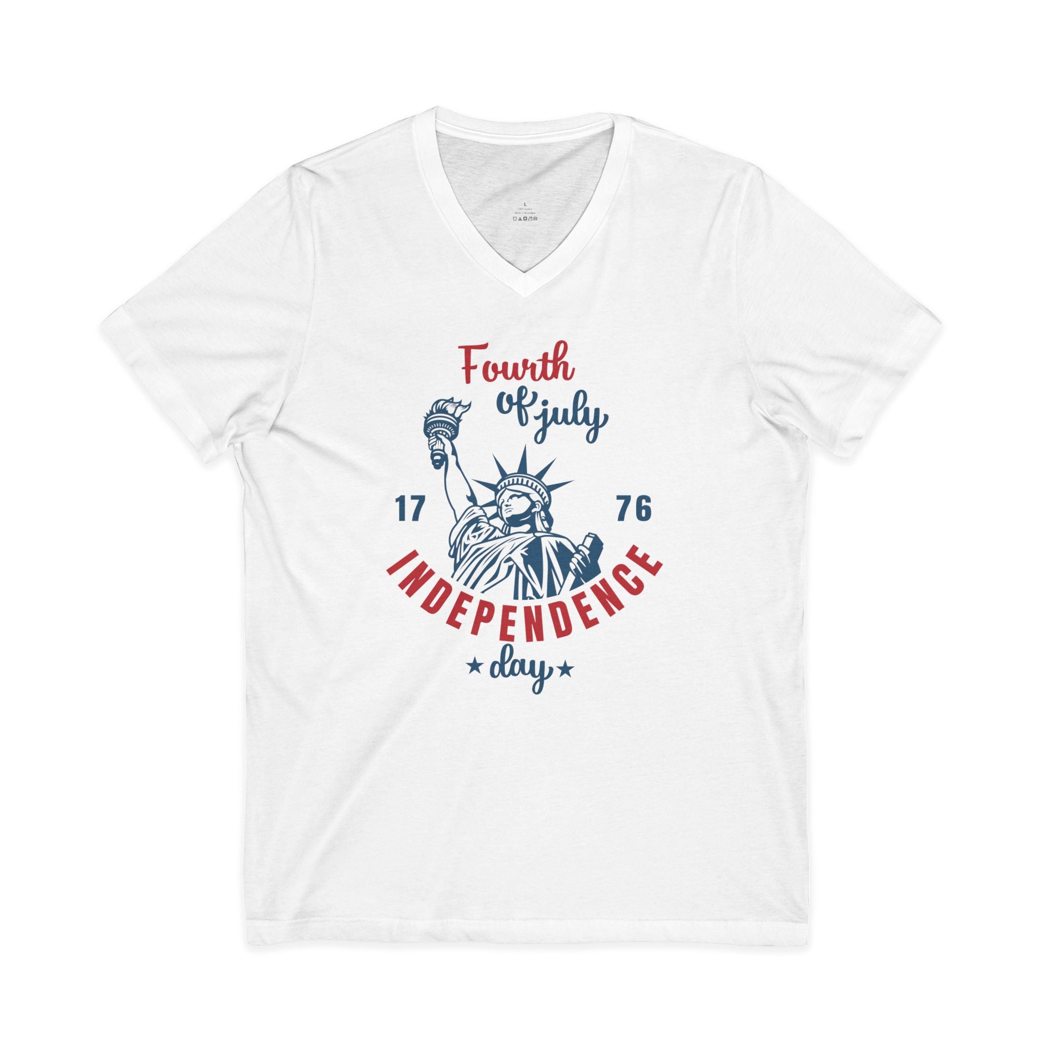 Independence Day Jersey Short Sleeve V-Neck Tee