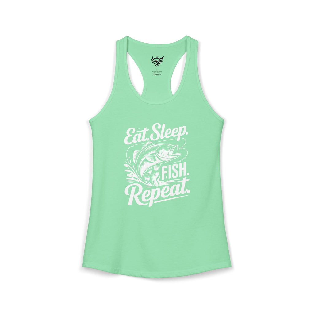 Eat Sleep Fish Repeat Ideal Racerback Tank