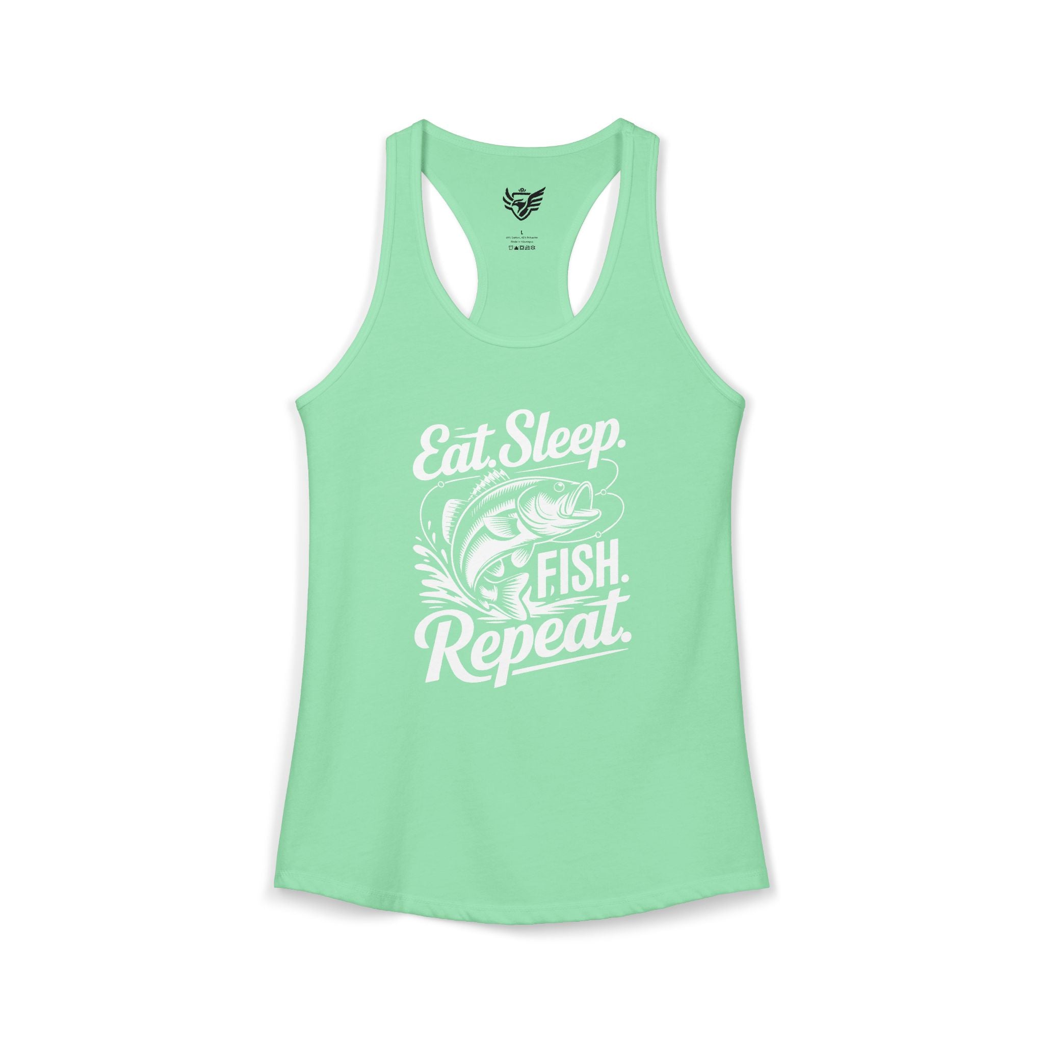 Eat Sleep Fish Repeat Ideal Racerback Tank