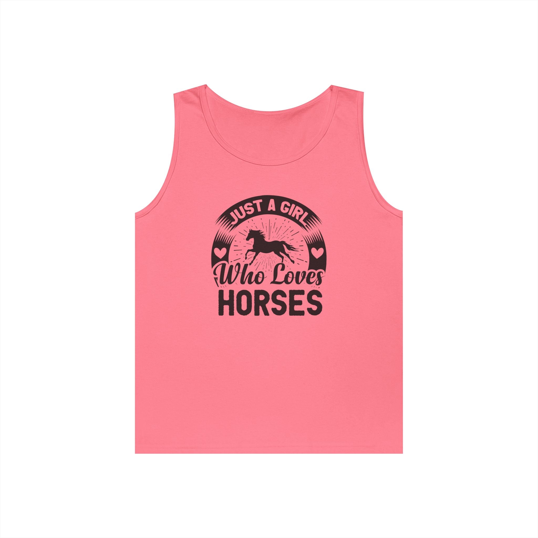 Just a Girl Who Loves Horses Heavy Cotton Tank Top