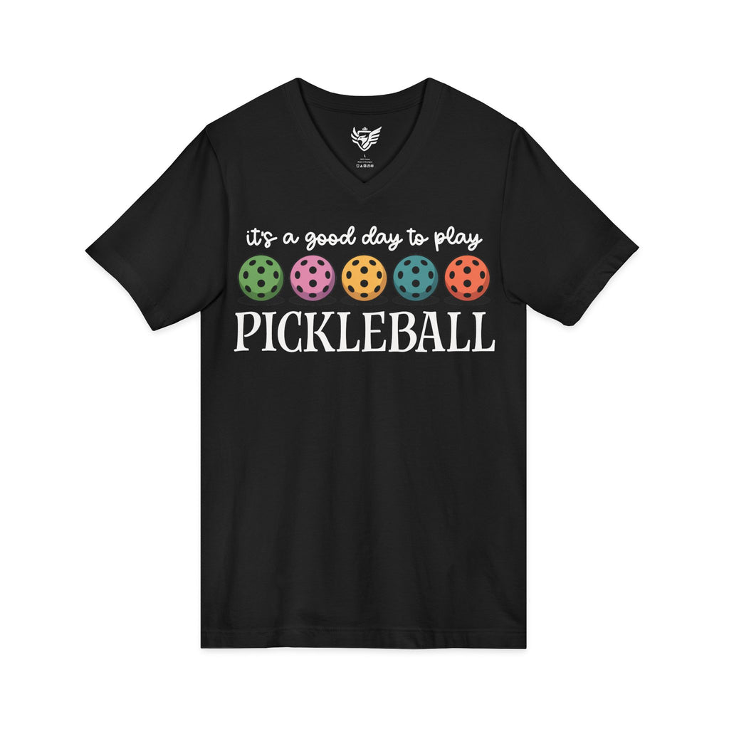 Good Day Pickleball Jersey Short Sleeve V-Neck Tee