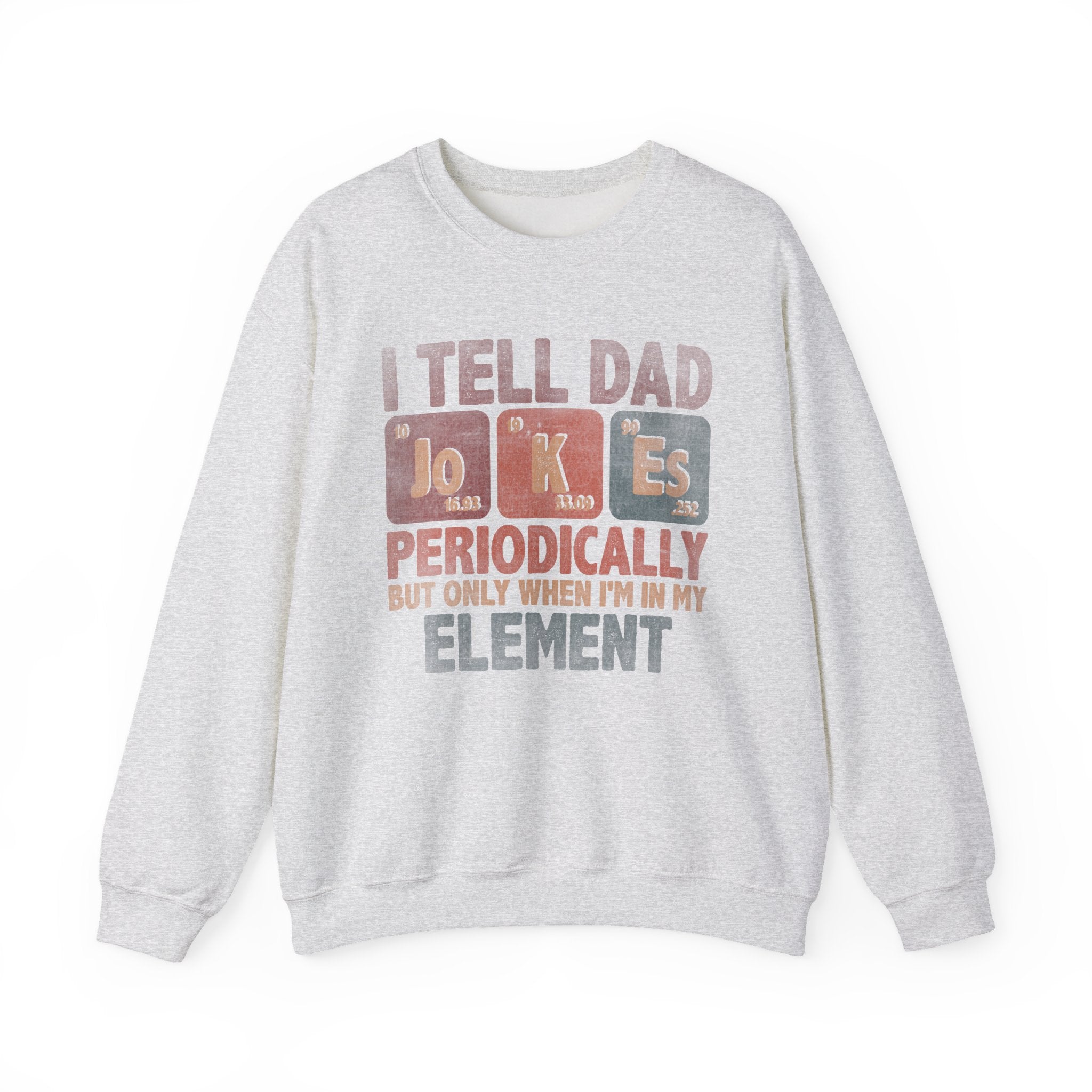 Dad Jokes Periodically Heavy Blend™ Crewneck Sweatshirt