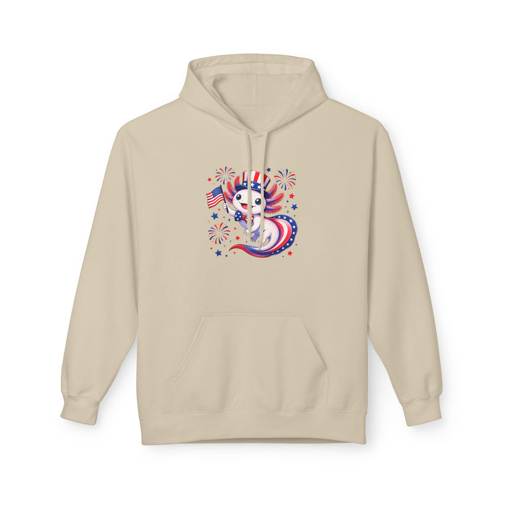 Patriotic Axolotl Midweight Softstyle Fleece Hoodie