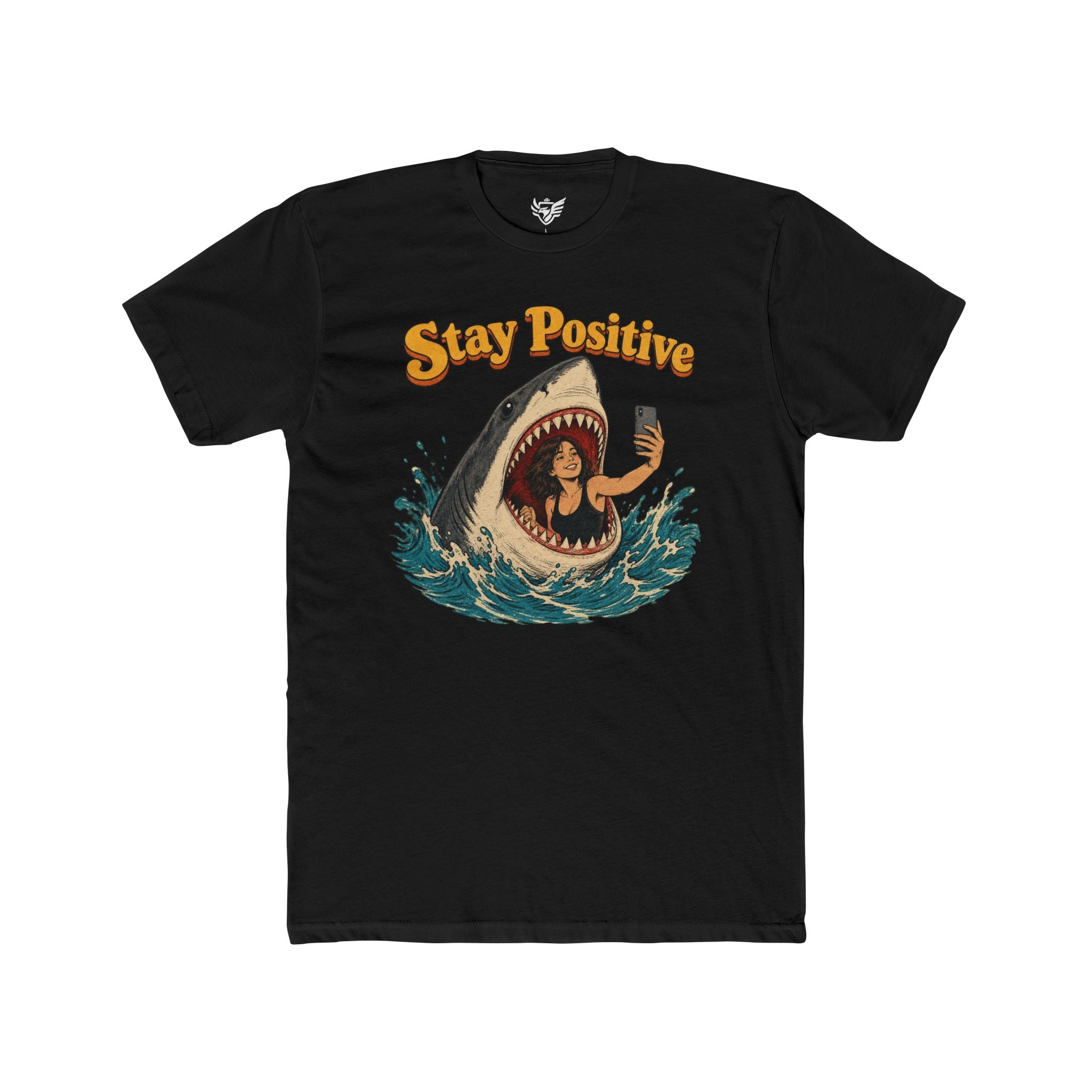Stay Positive Cotton Crew Tee