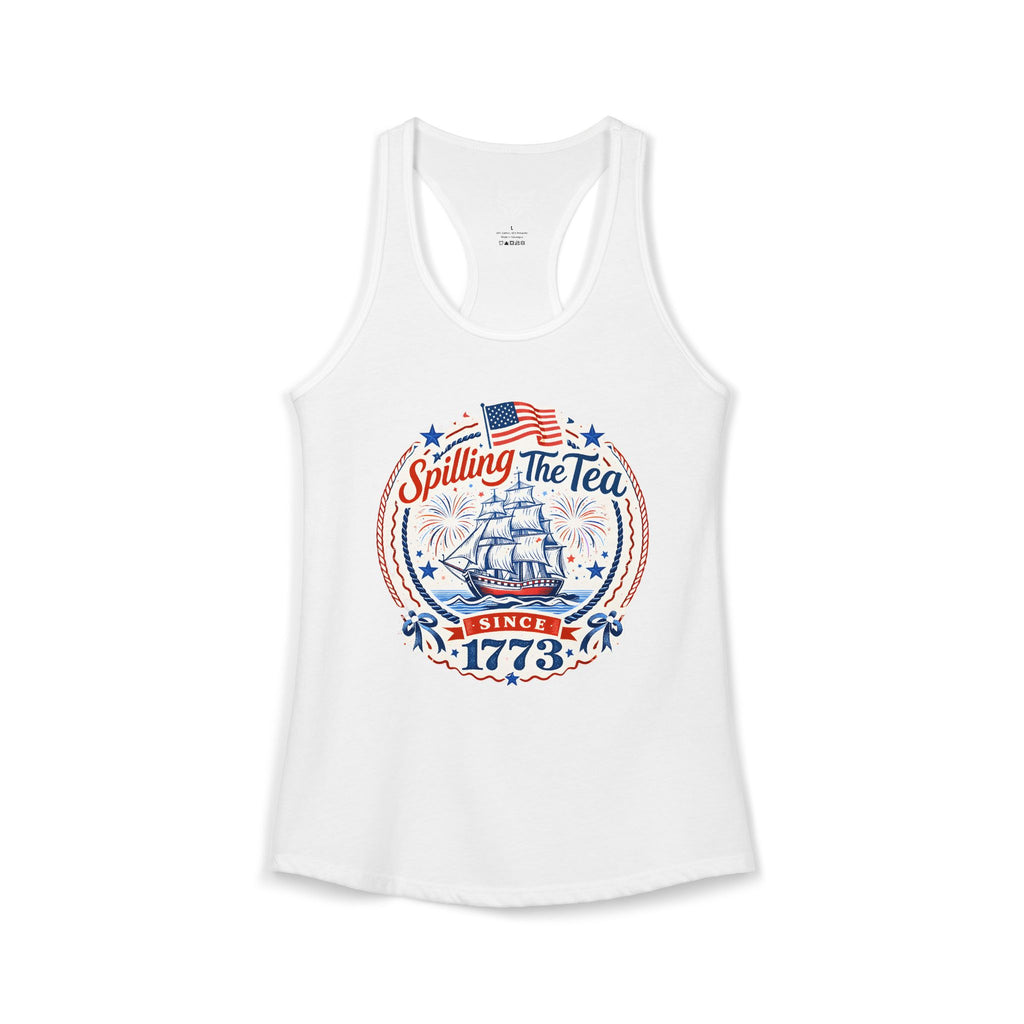 Spilling The Tea Ideal Racerback Tank