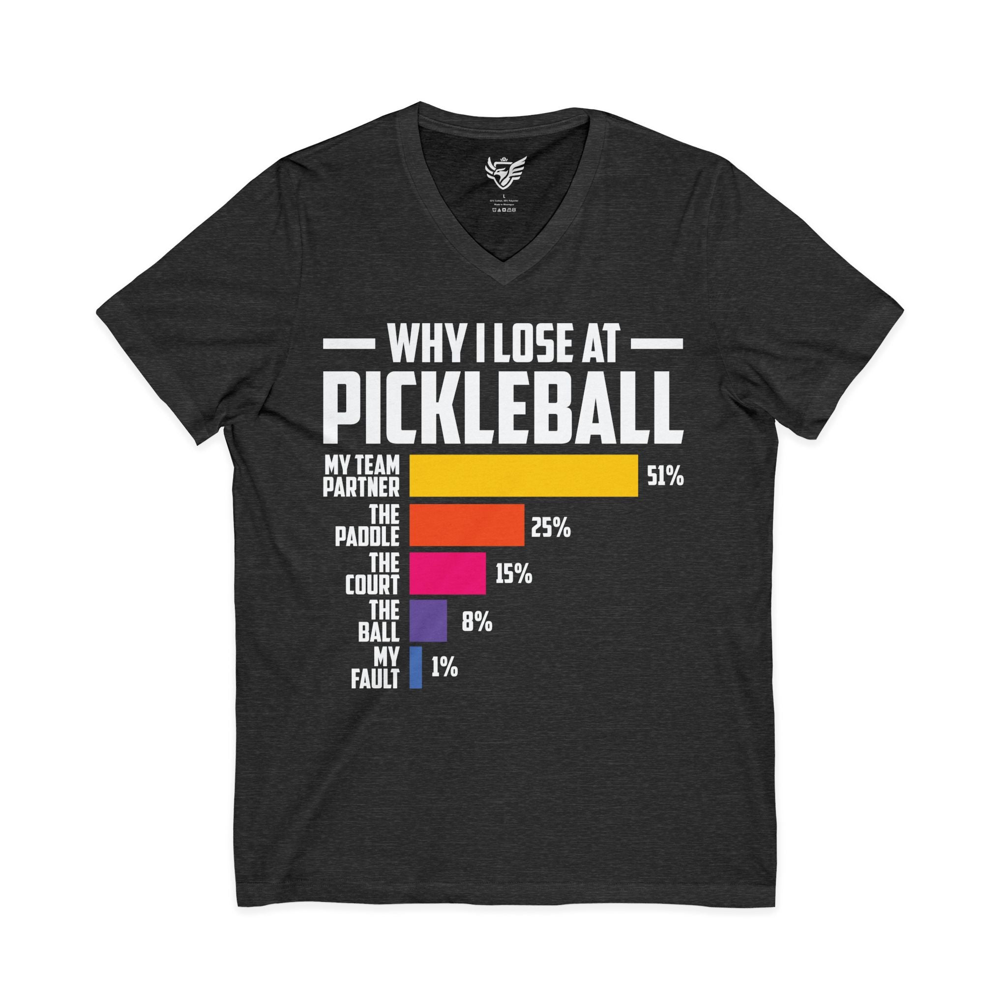Why I Lose at Pickleball Jersey Short Sleeve V-Neck Tee