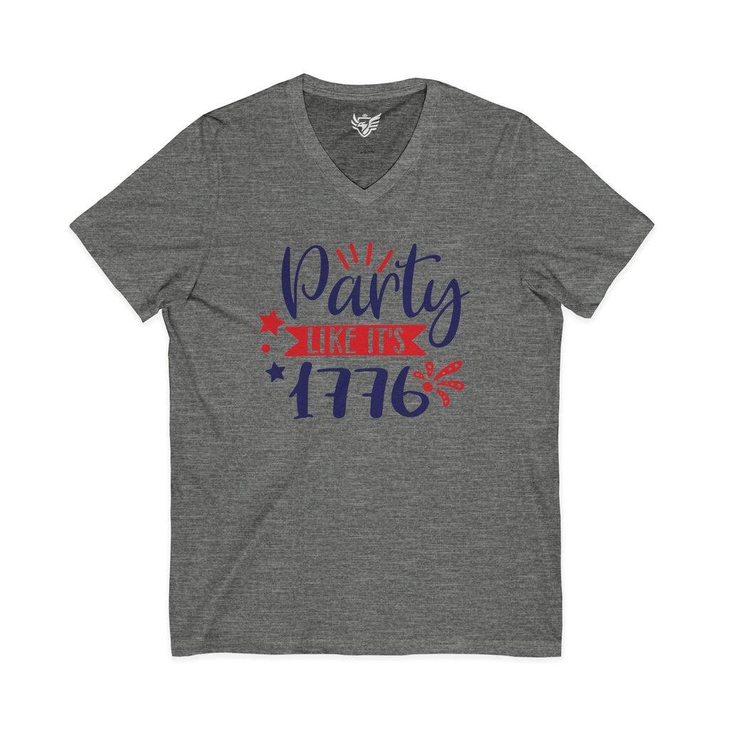 Party Like It's 1776 Jersey Short Sleeve V-Neck Tee