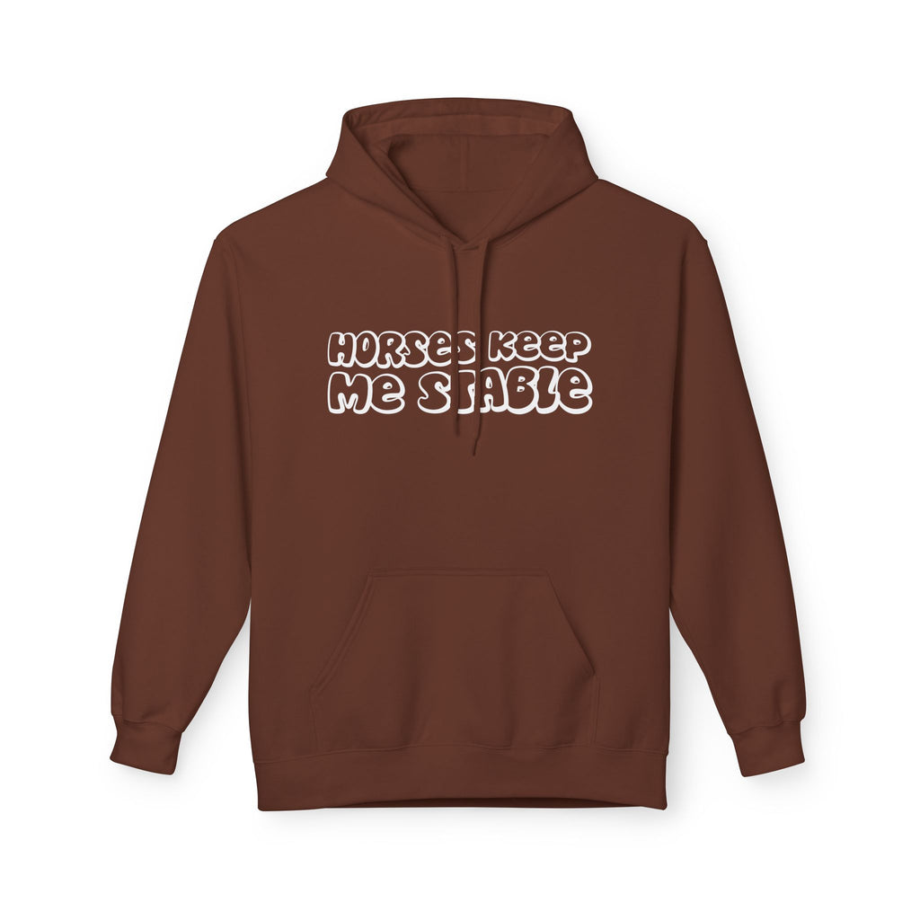 Horses Keep Me Stable Midweight Softstyle Fleece Hoodie