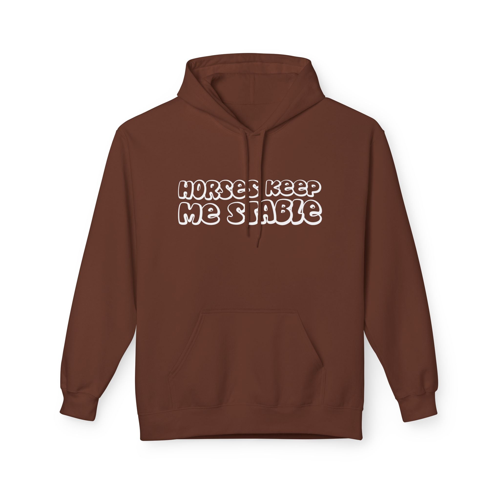 Horses Keep Me Stable Midweight Softstyle Fleece Hoodie