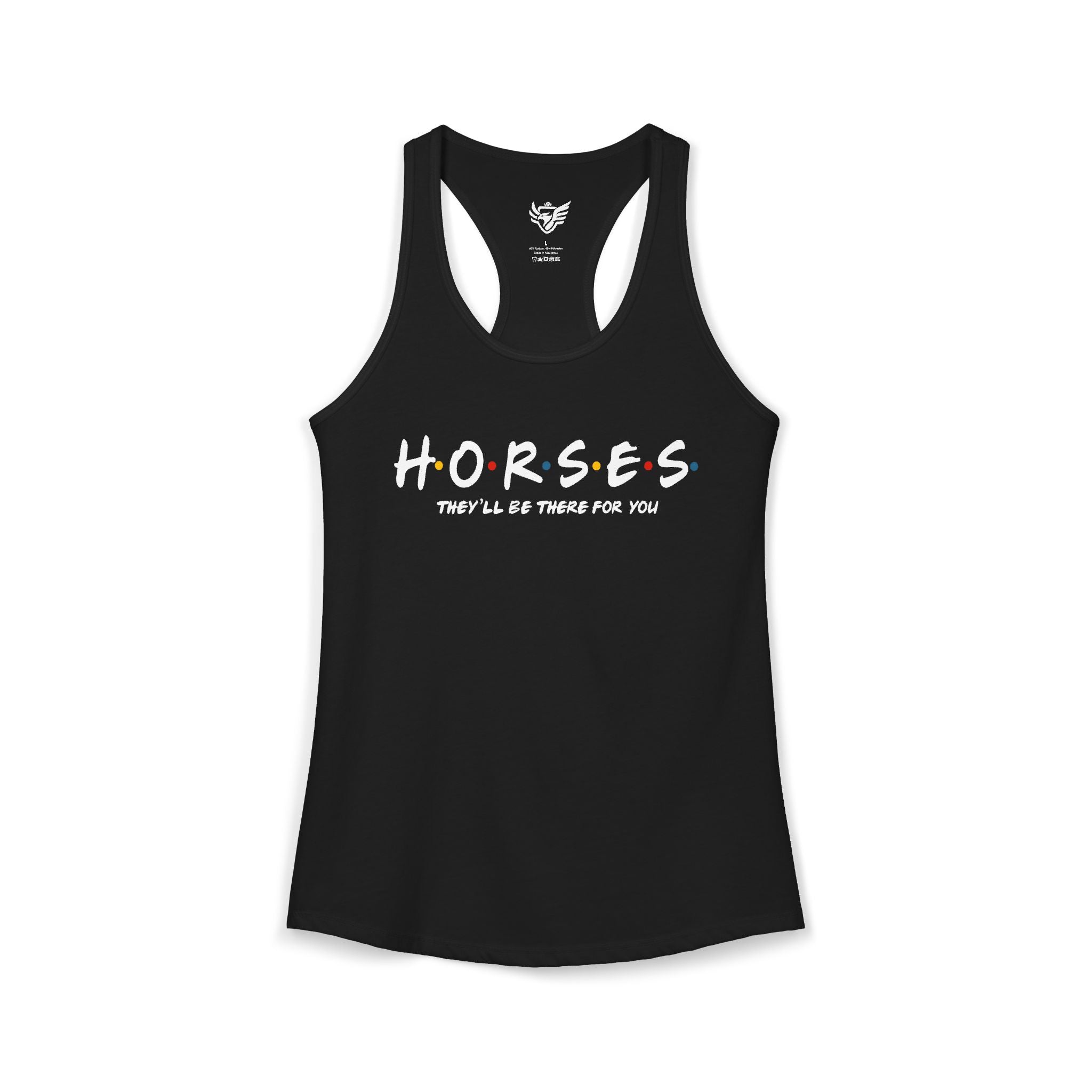 Horses, Friends Theme Ideal Racerback Tank