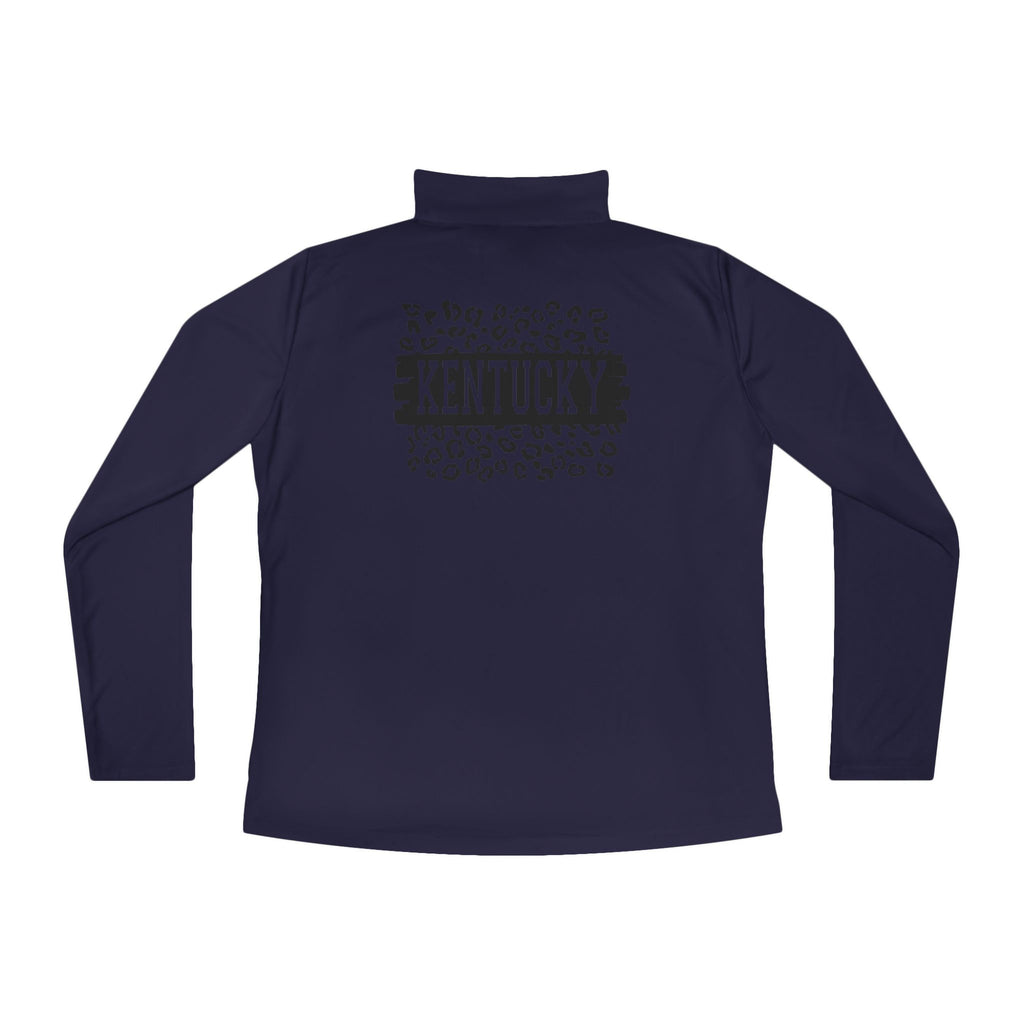 Ladies KY Leopard Quarter-Zip Pullover