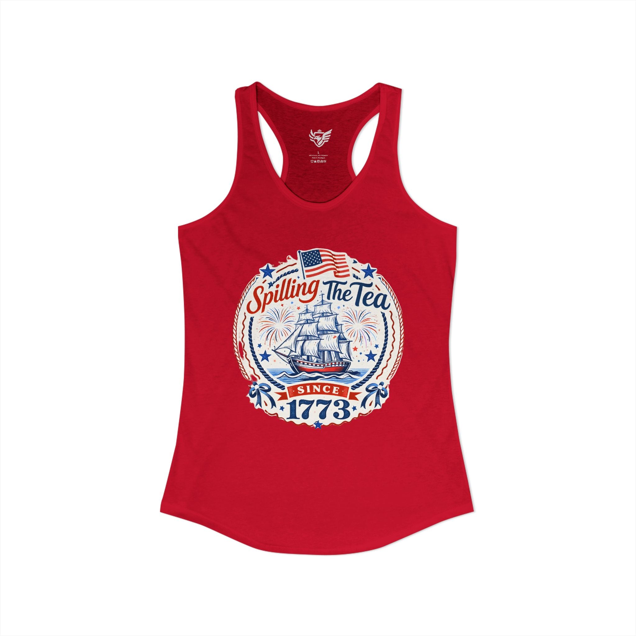 Spilling The Tea Ideal Racerback Tank