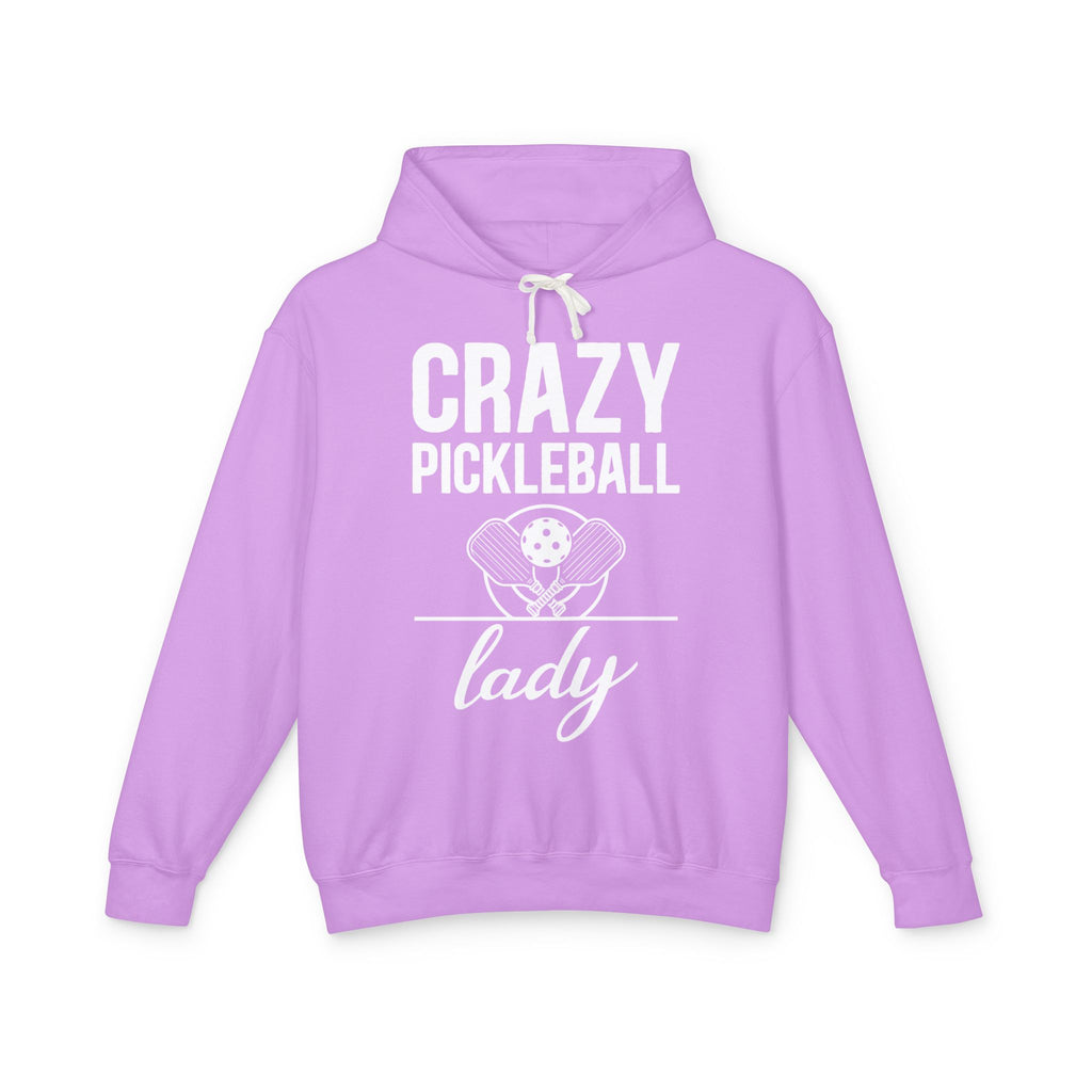 Crazy Pickleball Lady Lightweight Hooded Sweatshirt