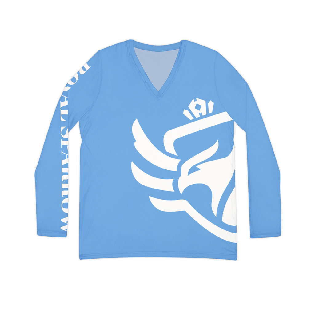 Women's Royal Sparrow Long Sleeve V-neck Shirt