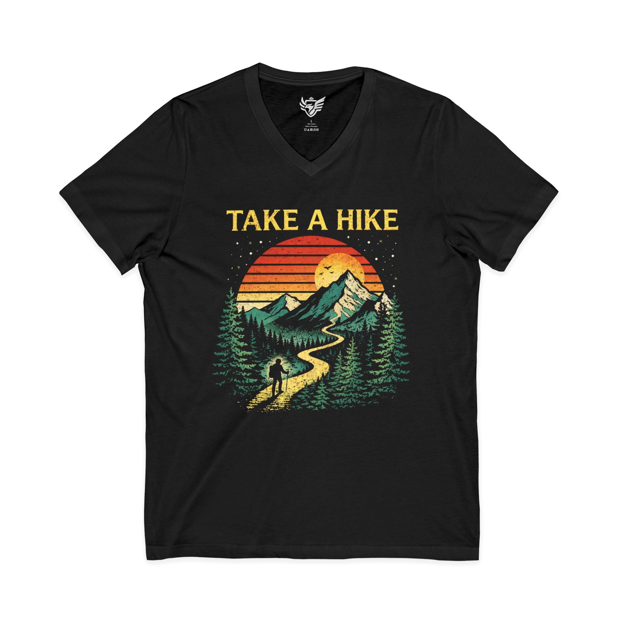 Take A Hike Jersey Short Sleeve V-Neck Tee