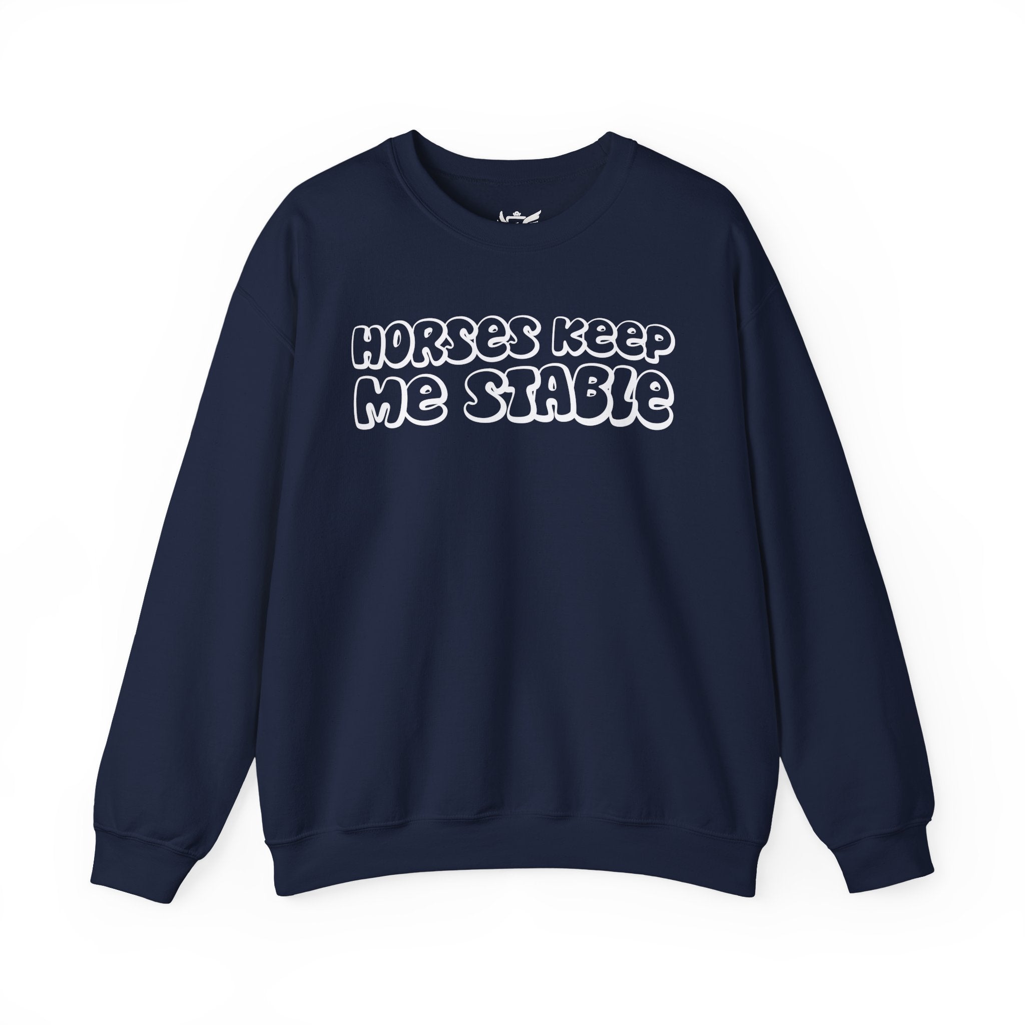 Horses Keep Me Stable Heavy Blend™ Crewneck Sweatshirt