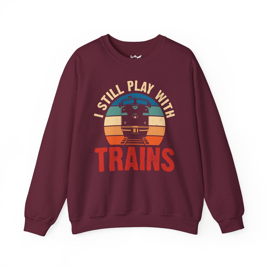 I Still Play With Trains Heavy Blend™ Crewneck Sweatshirt