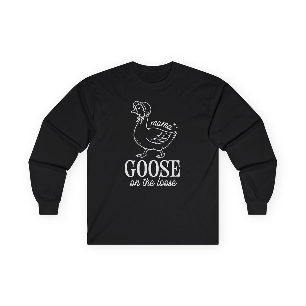 Mama Goose on the Loose Cotton Long Sleeve Tee