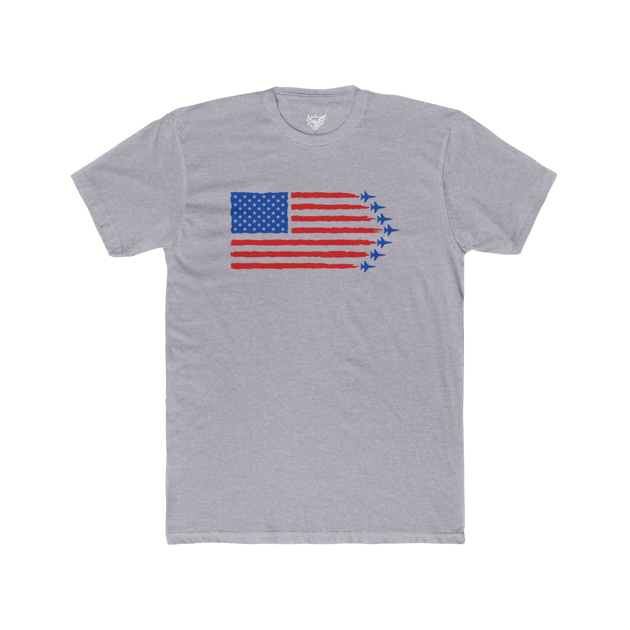 USA Jet Flag Cotton Crew Tee