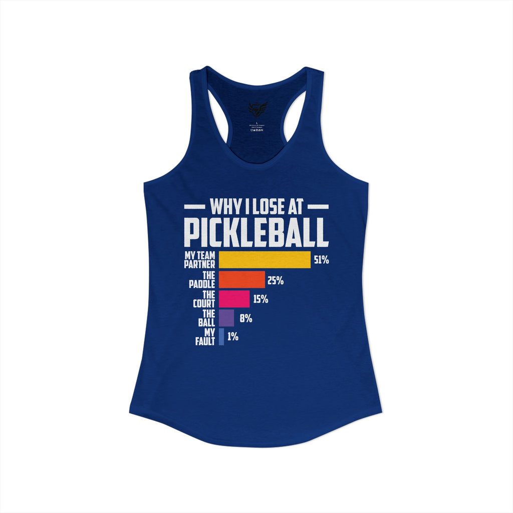 Why I Lose At Pickleball Ideal Racerback Tank