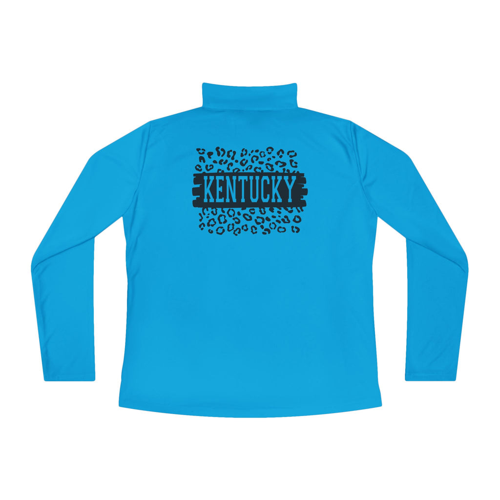 Ladies KY Leopard Quarter-Zip Pullover