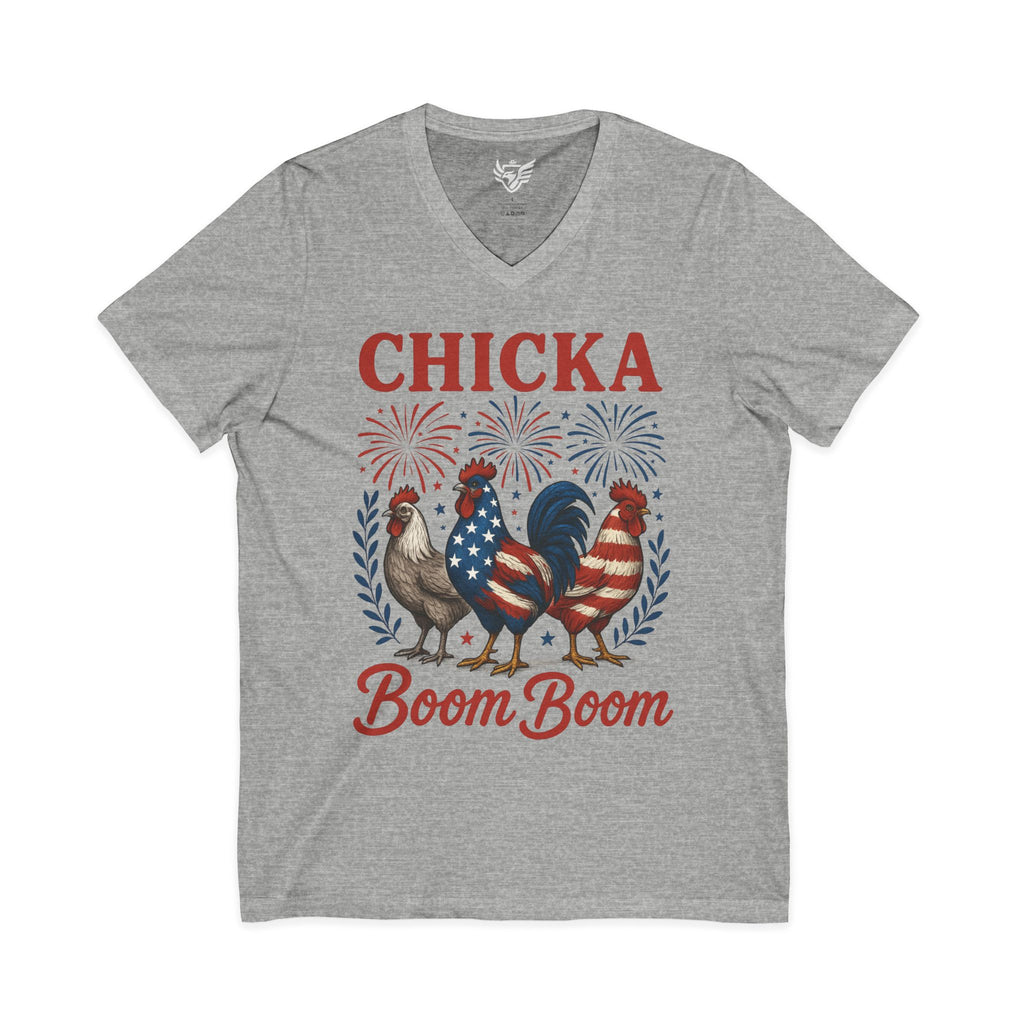 Chicka Boom Boom Jersey Short Sleeve V-Neck Tee