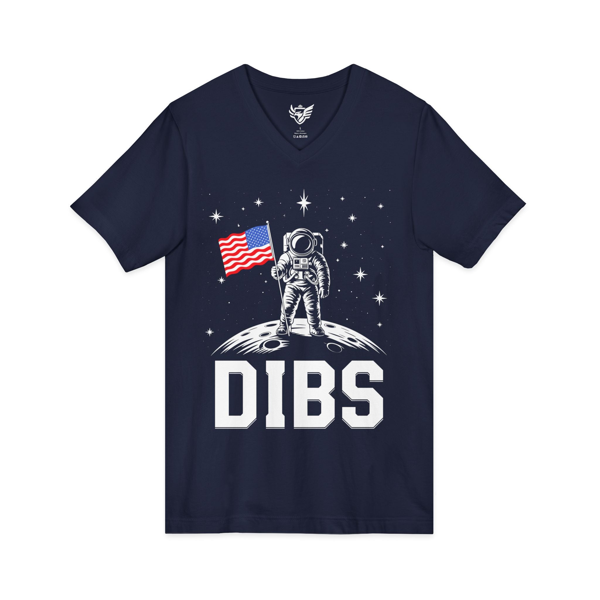 DIBS on the Moon Jersey Short Sleeve V-Neck Tee
