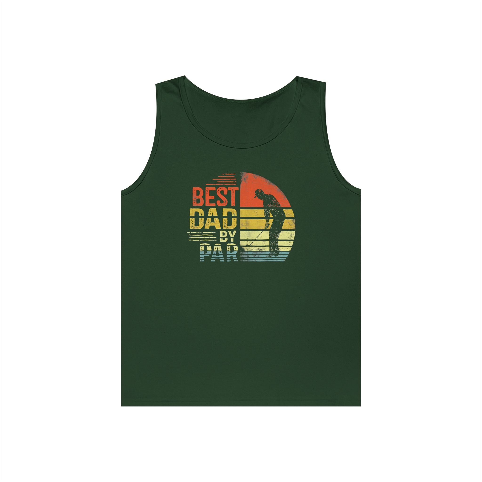 Best Dad By Par Heavy Cotton Tank Top