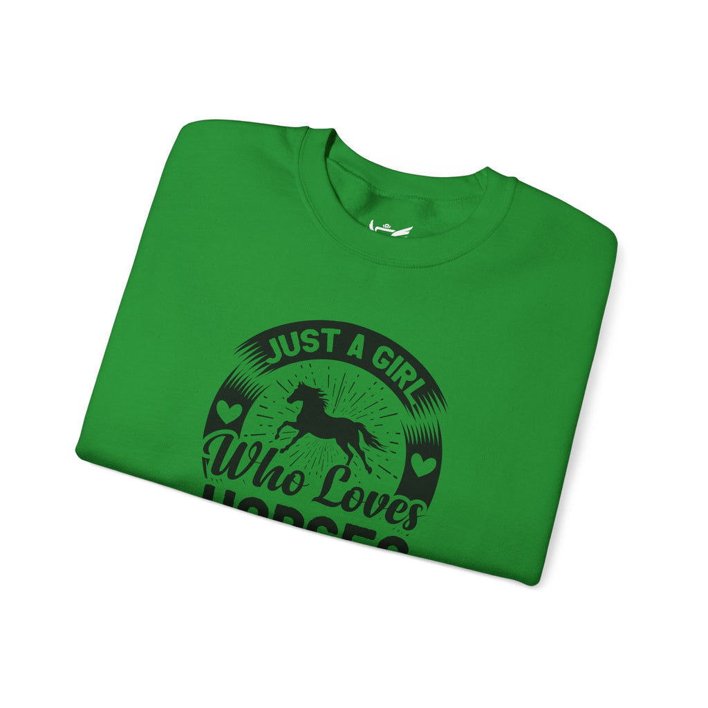 Just a Girl Who Loves Horses Heavy Blend™ Crewneck Sweatshirt