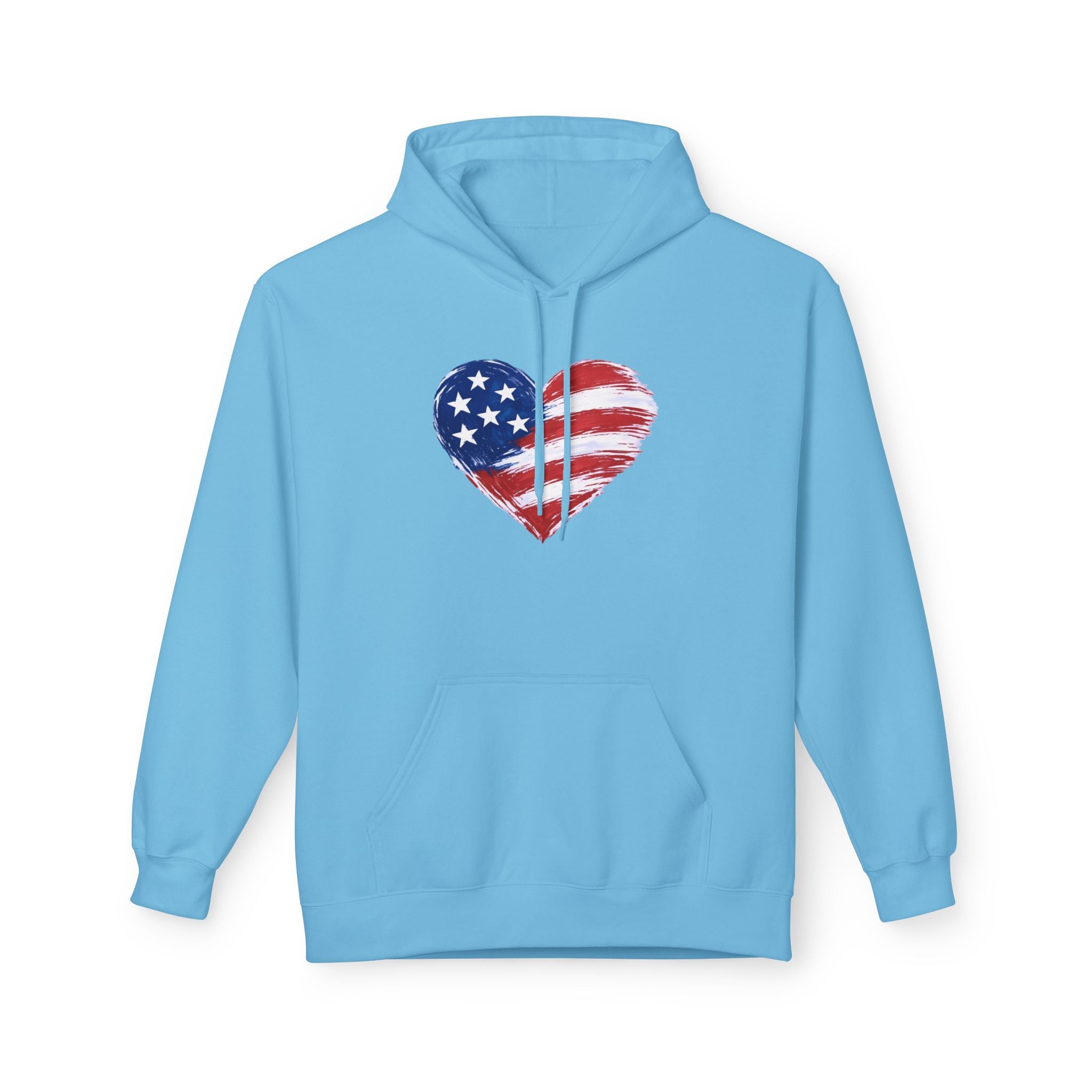 Heart Flag Midweight Softstyle Fleece Hoodie