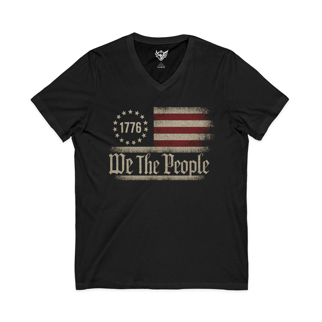 We The People Jersey Short Sleeve V-Neck Tee
