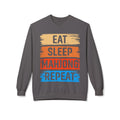 Eat Sleep Mahjong Repeat Midweight Softstyle Fleece Crewneck Sweatshirt