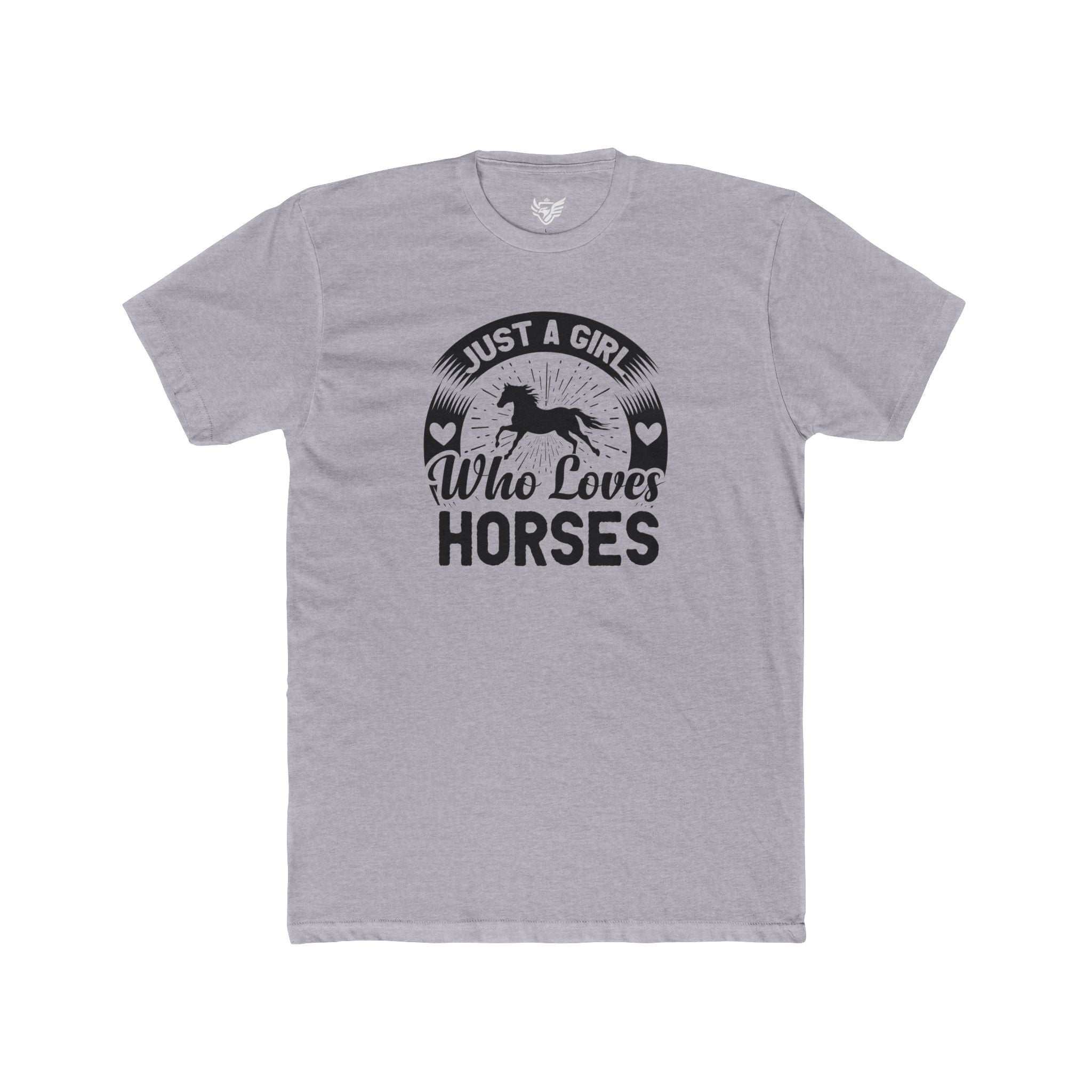 Just a Girl Who Loves Horses Cotton Crew Tee