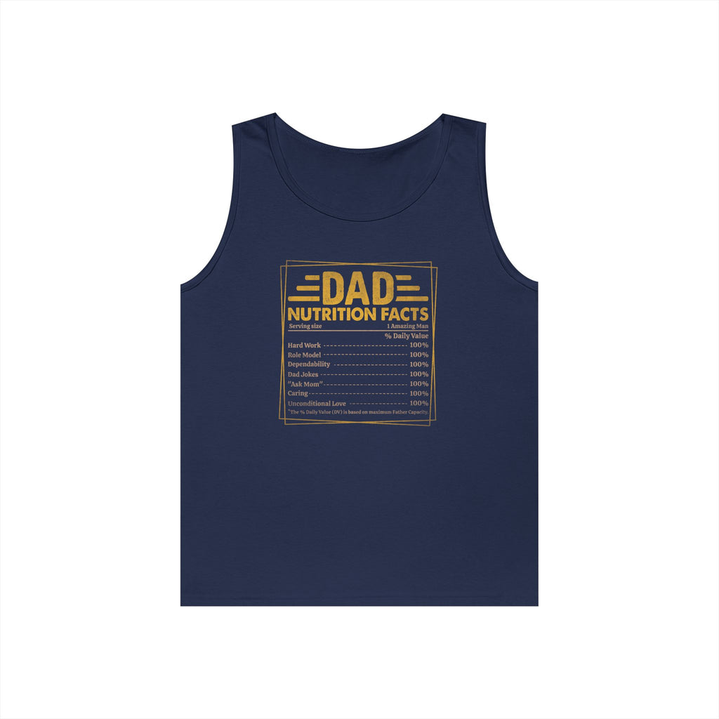 Dad Nutrition Facts Heavy Cotton Tank Top