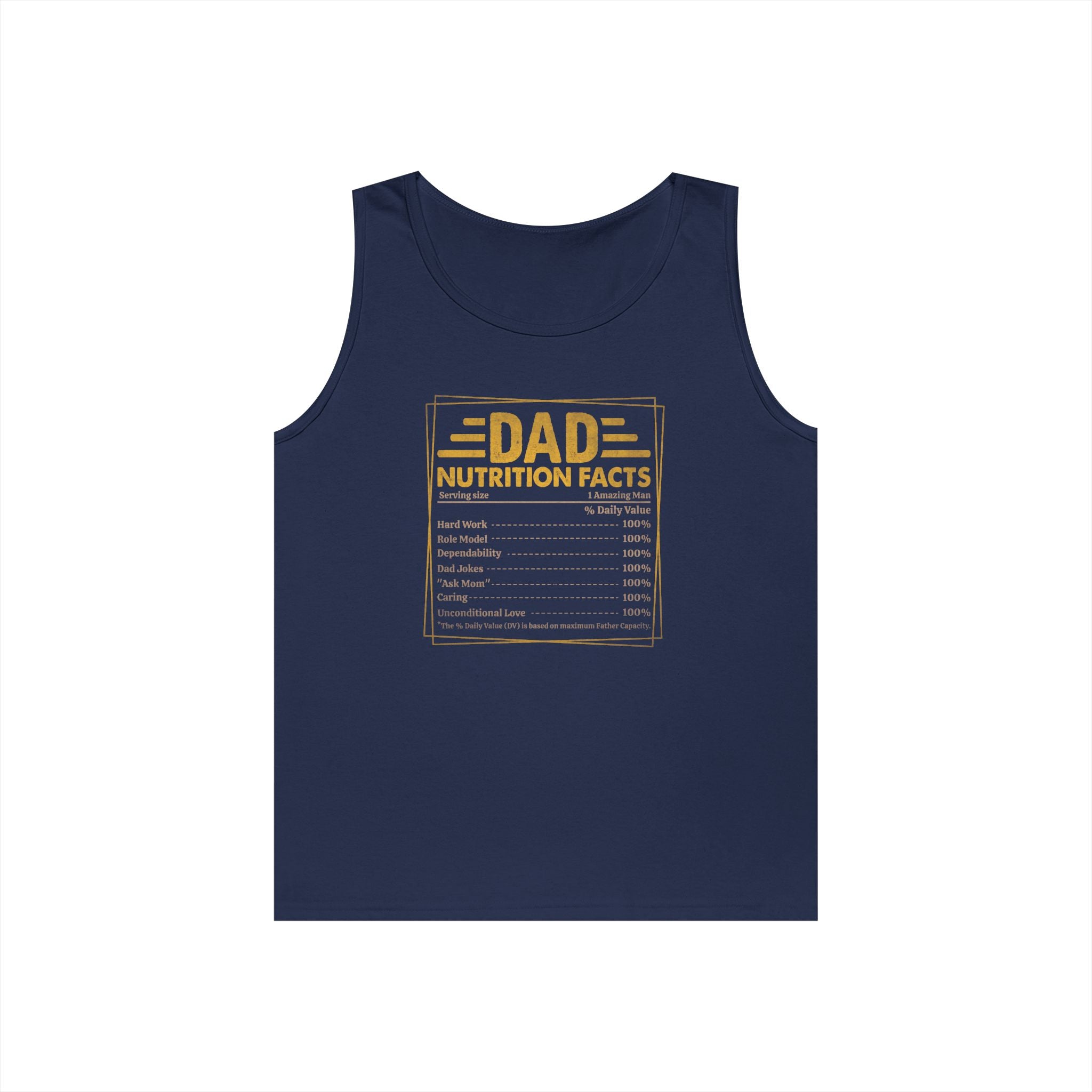 Dad Nutrition Facts Heavy Cotton Tank Top