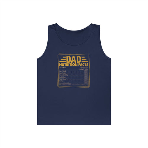 Dad Nutrition Facts Heavy Cotton Tank Top