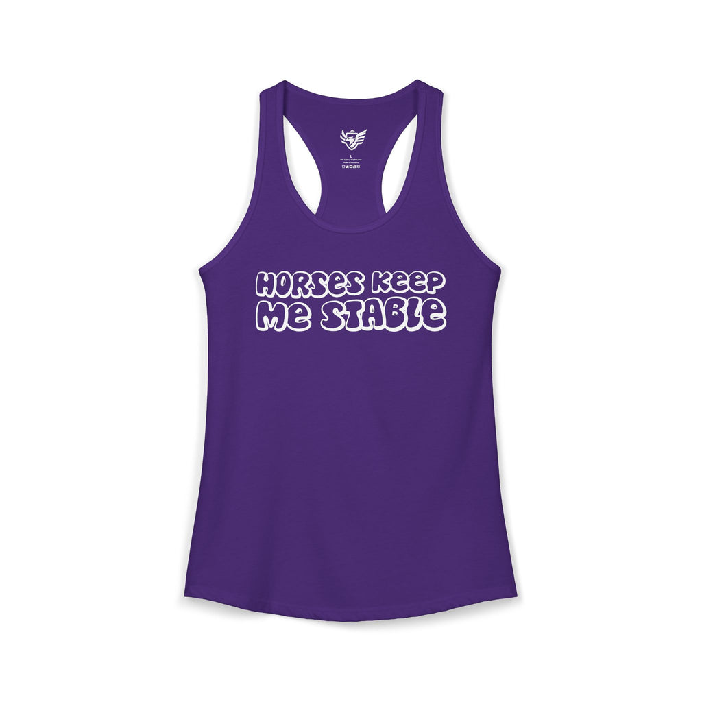 Horses Keep Me Stable Ideal Racerback Tank