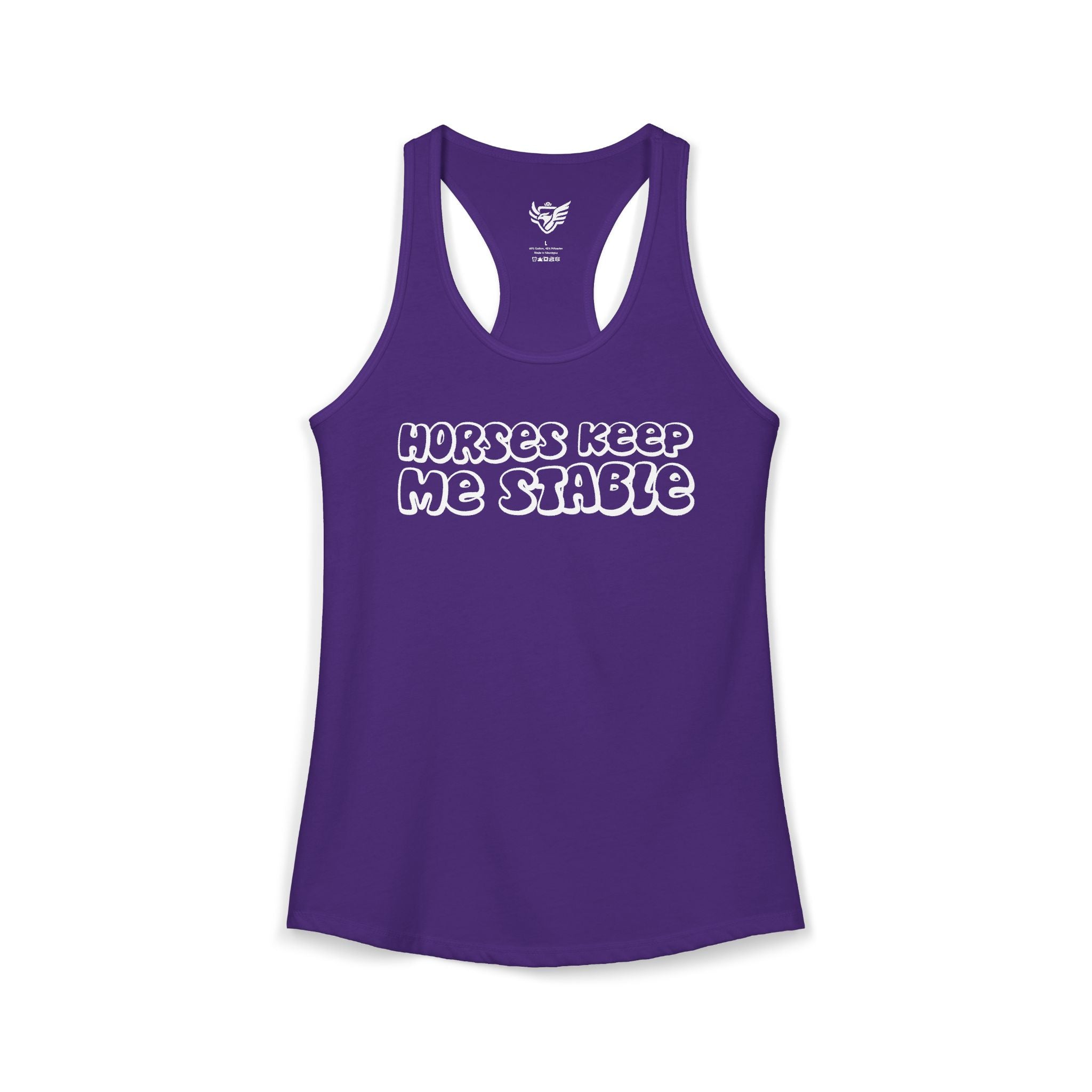 Horses Keep Me Stable Ideal Racerback Tank