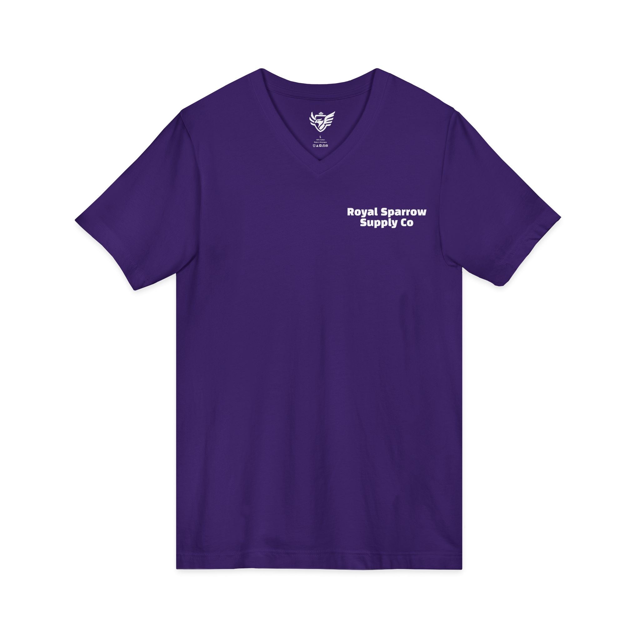 Royal Sparrow Jersey Short Sleeve V-Neck Tee