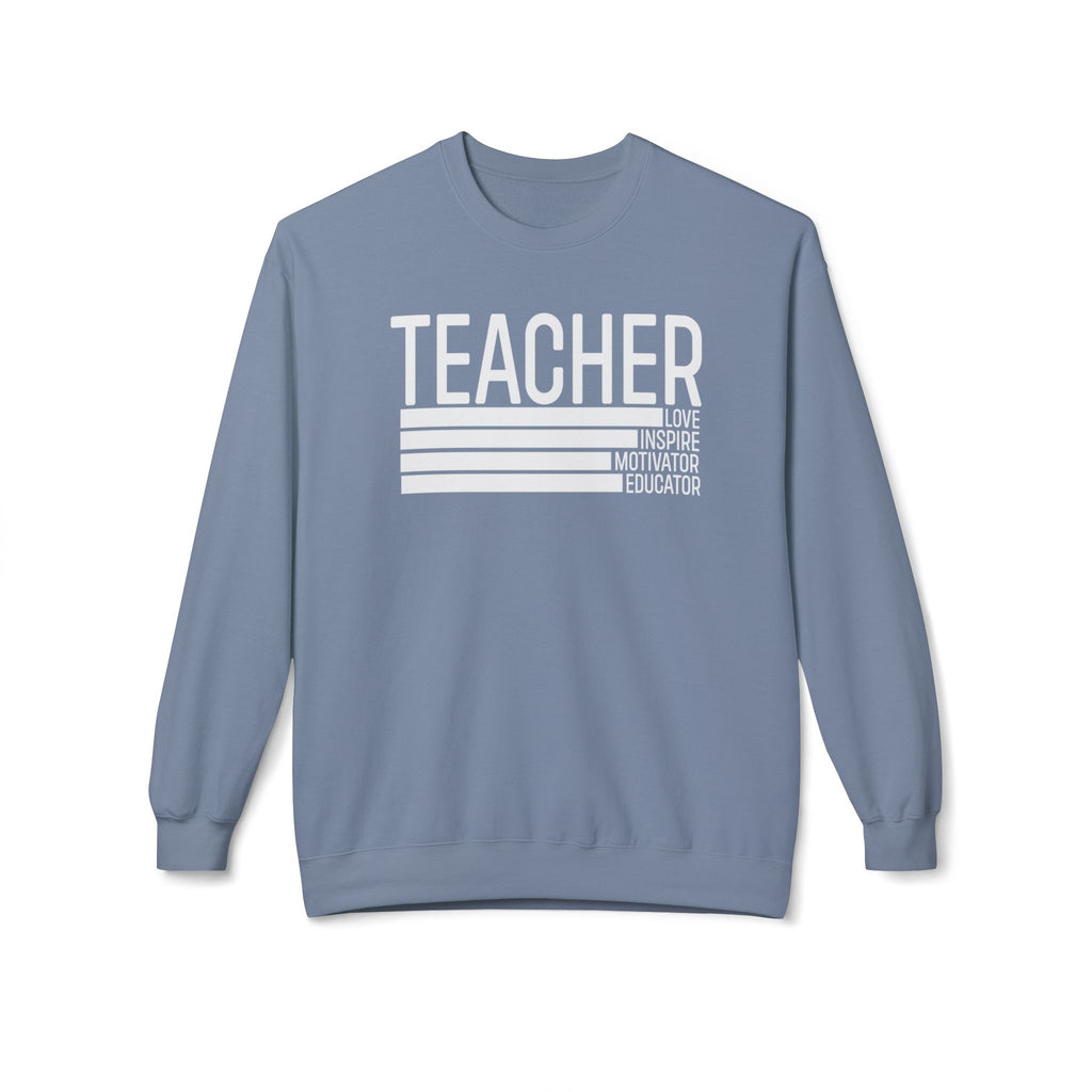 Teacher Midweight Softstyle Fleece Crewneck Sweatshirt