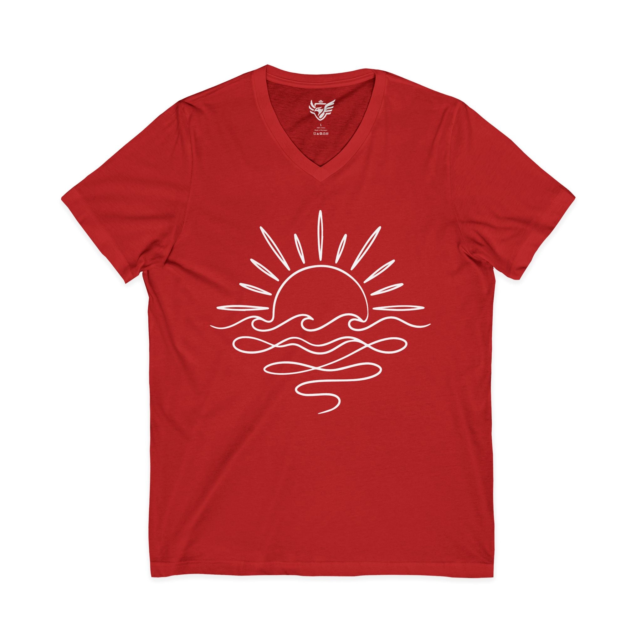 Sunny Sea Jersey Short Sleeve V-Neck Tee